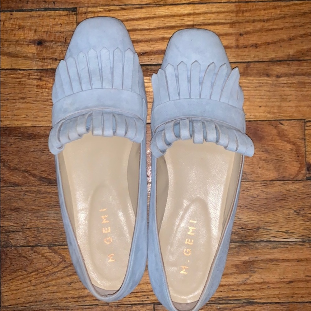M. Gemi The Fato Blue suede flats size 7